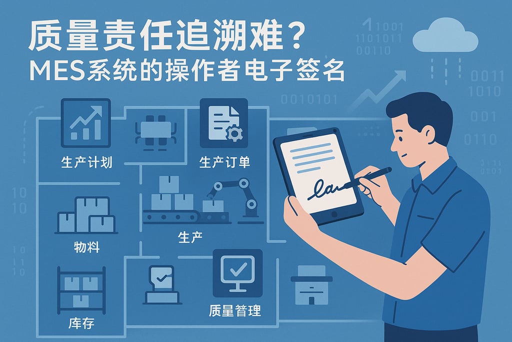 质量责任追溯难？MES系统的操作者电子签名  